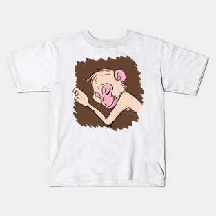 cute monkey sleeping, kids t-shirt Kids T-Shirt